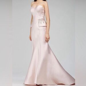 Jovani Pink Strapless Evening Gown